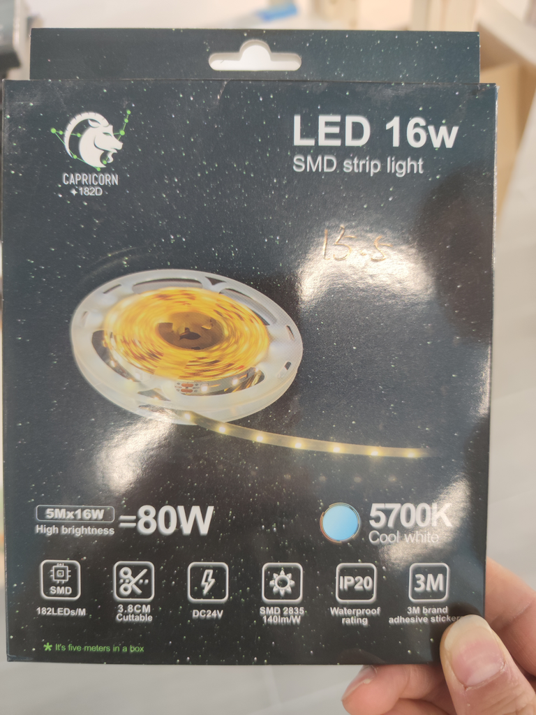 Tira LED 24V | 182xLED/M | 5m | SMD2835 | 5700k