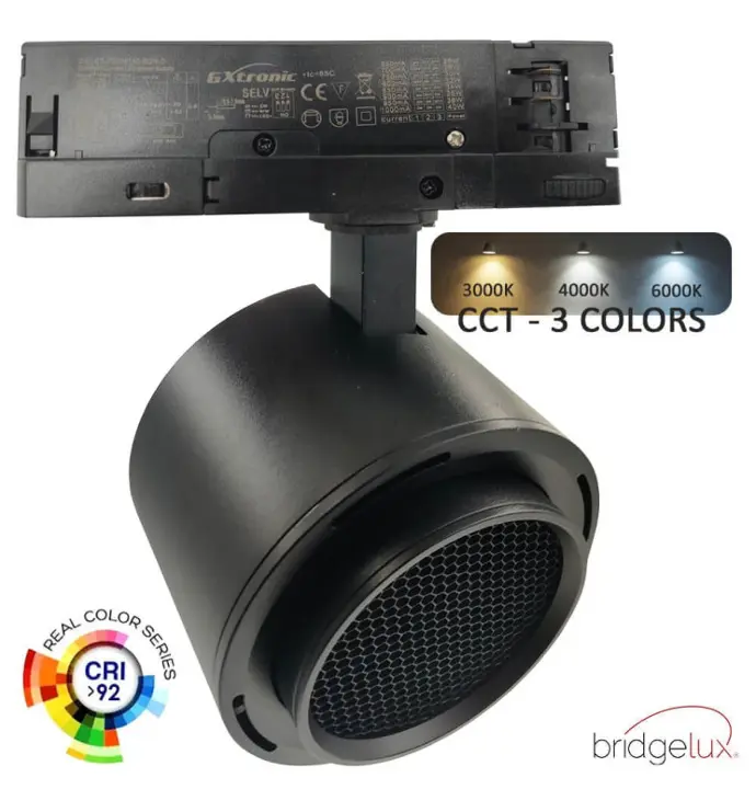 Foco LED 40W-26W Trifsico - ROMA - Driver  gxt cct negro