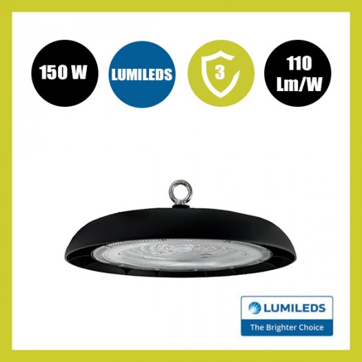 Campana Industrial LED 150W UFO TITAN CHIP LUMILED 6000k