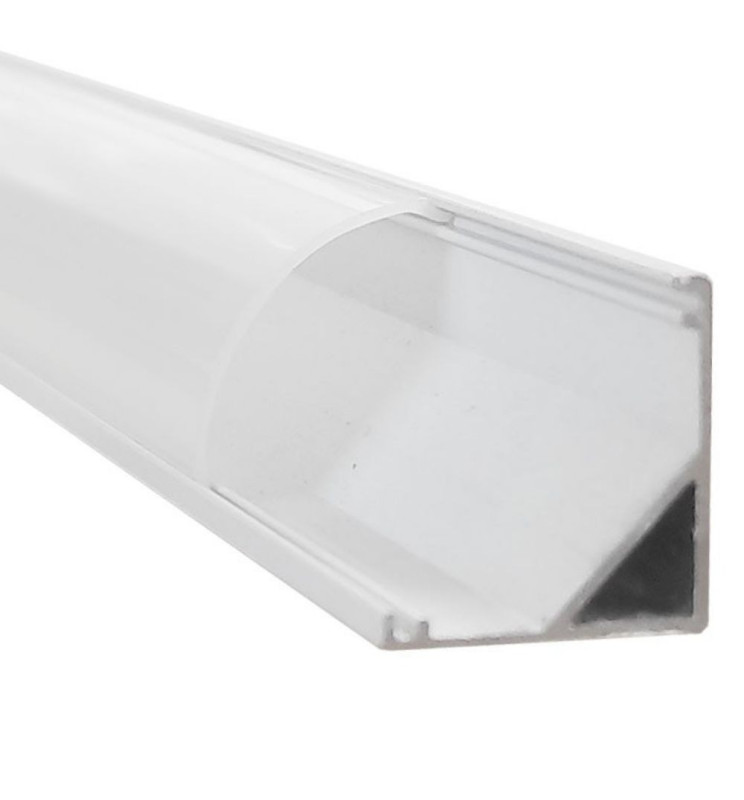 Tira LED Perfil Blanco 2metros Aluminio L para LED