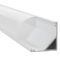 Tira LED Perfil Blanco 2metros Aluminio L para LED
