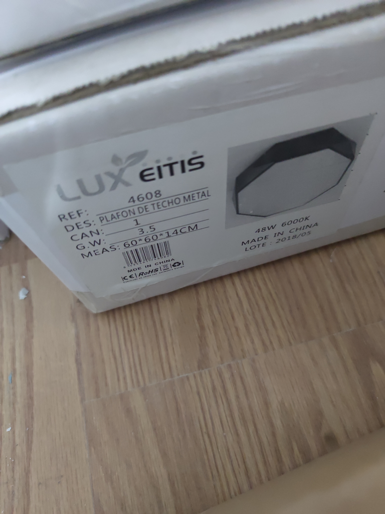 PLAFON ALUMINIO LED INTEG.6000K 48W 3840LM
