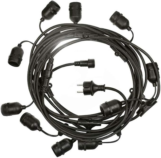 Bombilla LED E27 GUIRNALDA DE 10 CASQUILLOA E27 EXTERIOR CABLE IP65