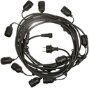 Guirnalda Exterior de 10 Casquillos E27 Cable IP65