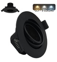 Empotrable LED 7W - UGR19 - Circular  - CCT negro