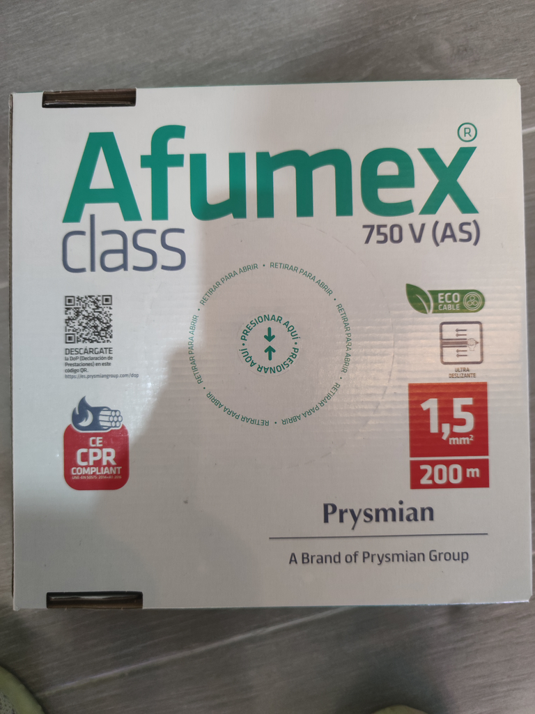 AFUMEX CLASS H07Z1-K AS 750V 1x1.5 AM.VD