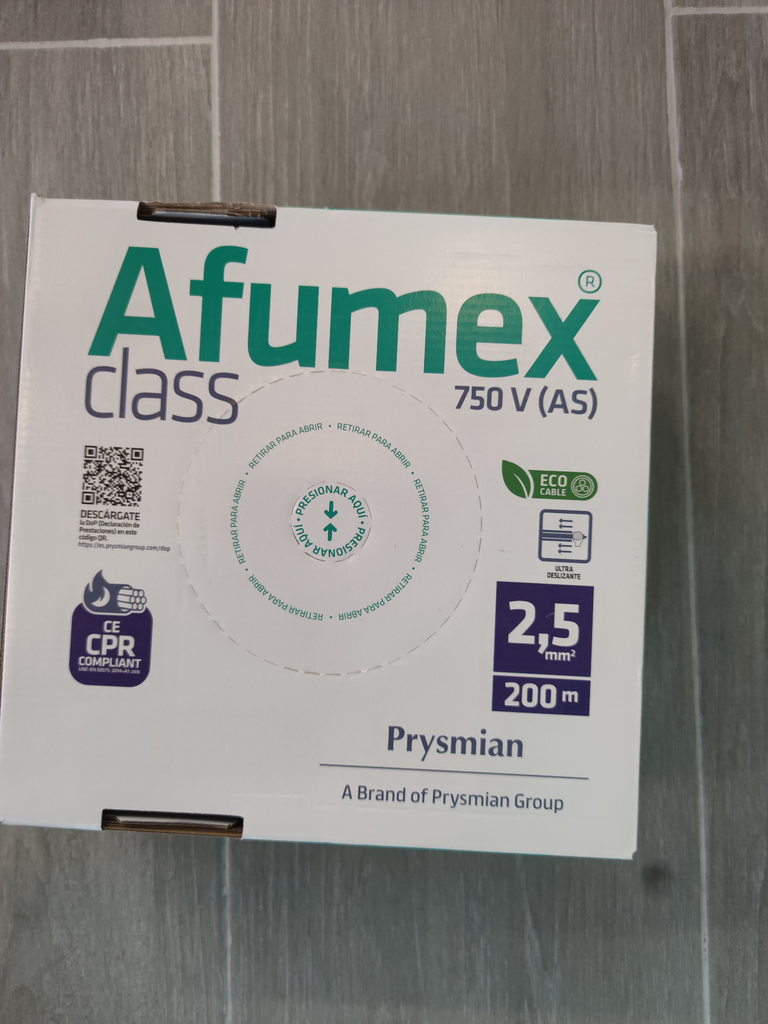 AFUMEX CLASS H07Z1-K AS 750V 1x2.5 AM.VD