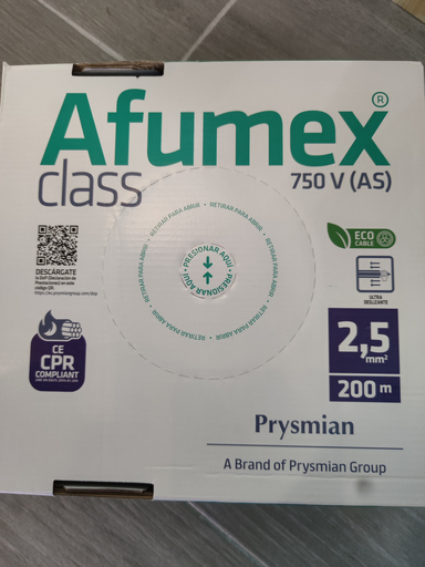 [20193984] AFUMEX CLASS H07Z1-K AS 750V 1x2.5 AZ.
