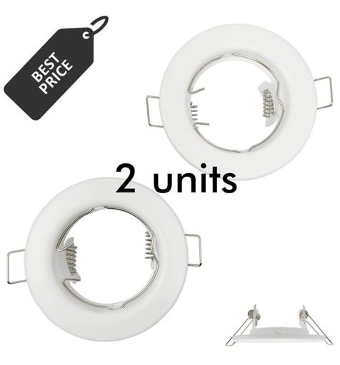 [90630-b] Pack 2 - Aro Redondo para dicroica LED GU10