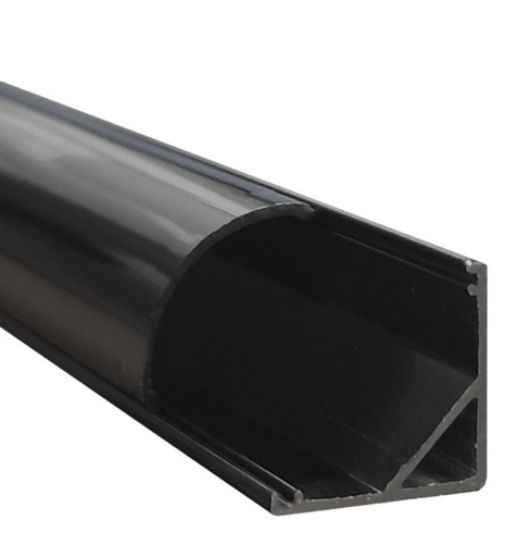 [8138n] Perfil Negro 2 metros Aluminio - L 