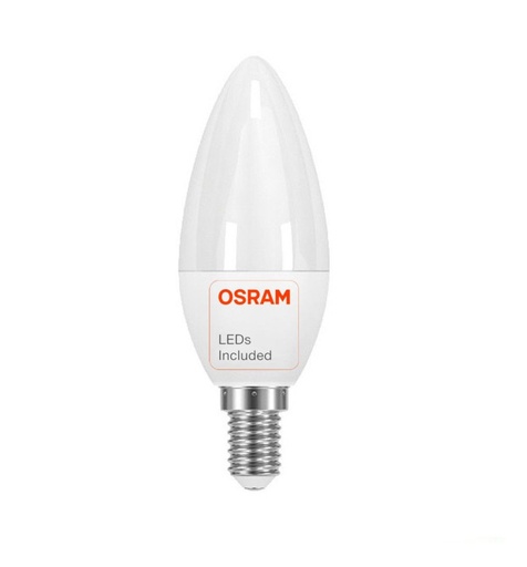 [B7500OSR-4K] Bombilla LED Vela 6W E14 C37 180º - OSRAM CHIP DURIS E 2835