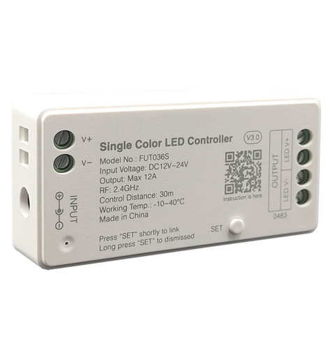 [FUT036S] Controladora LED Monocolor - RF - 2,4GHz - 12-24V