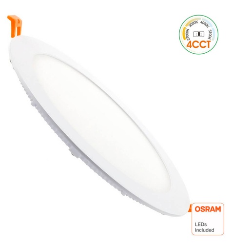 [PLR24WOSR-3CCT-91870] Placa Slim LED Circular 24W - CCT - OSRAM CHIP DURIS E2835