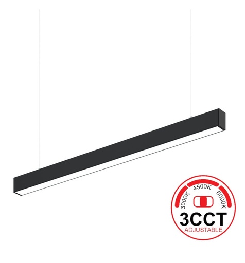 Lámpara lineal colgante LED 50W - - Interconexión lineal - 3CCT - 150cm
