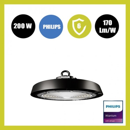 [91687] Campana Industrial LED 200W UFO ETNA PHILIPS XITANIUM - DIMABLE