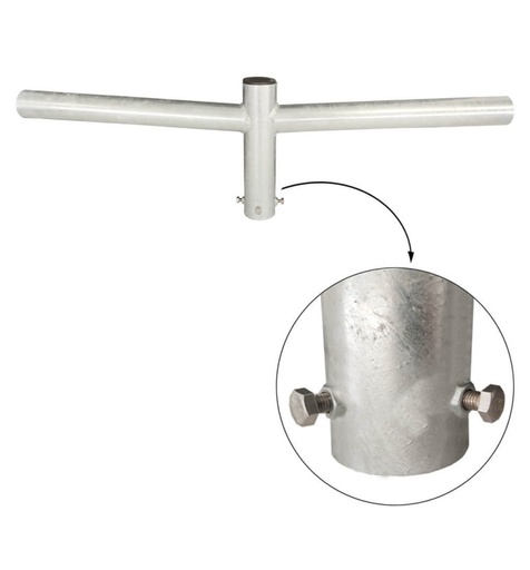 [Cruceta2b] Cruceta de Acero de 2 Brazos - Acero Galvanizado