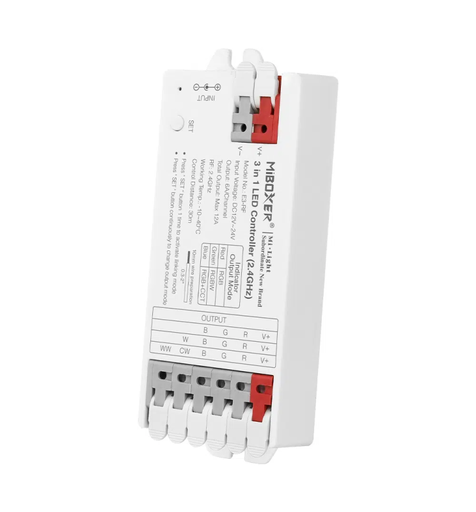 [e3rf] Controladora LED 3 en 1 RGB + RGBW + RGBCCT - RF 2,4 GHz - 12-24V
