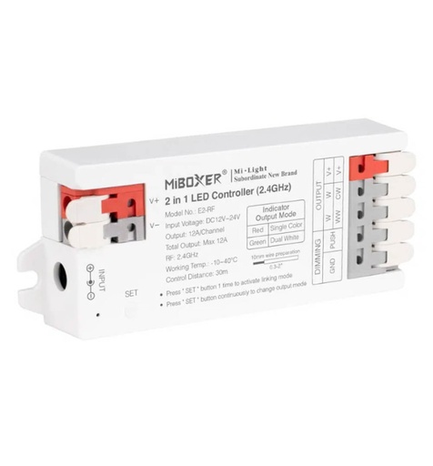 [e2rf] Controlador LED 2 en 1 monocolor + CCT - 2,4 GHz RF