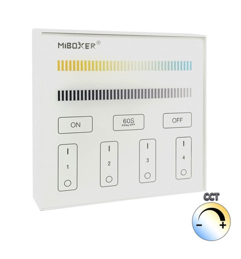 [b2] Panel control remoto B2 de Pared - para Luces LED CCT 4 Zonas 