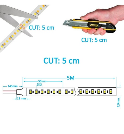 [SP240D10W-CCT-91766] Tira LED 24V | 240xLED/m | 5m | SMD2025 | CCT | 10W/M | IP20