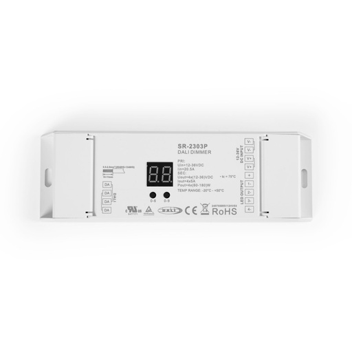 Dimmer DALI2 - MONO/RGB/RGBW - 12-36V - 4 CH x 5A