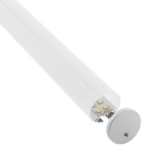 [perr2] Perfil aluminio  Ø para tiras LED, 2 metros