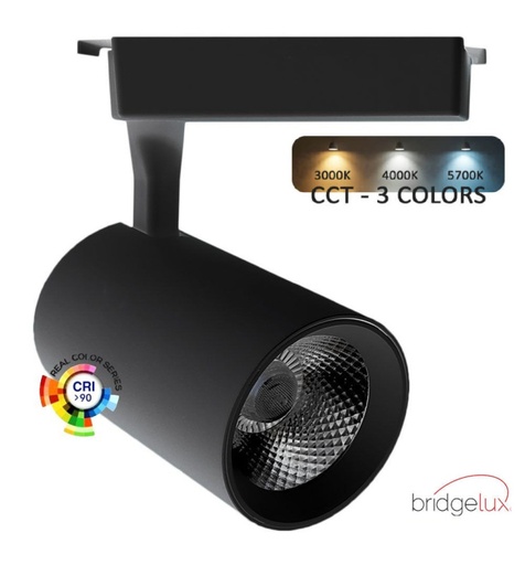 [90778] Foco LED 30W PARMA blanco Carril Monofásico - CCT - CRI+92 - 48º