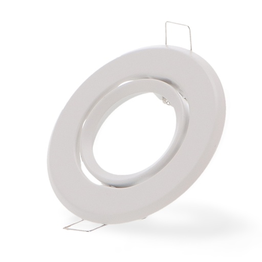[aro10] Aro Basculante Redondo Blanco  Para Gu10/mr16
