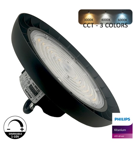 [HBGER100W-CCT-91435-UND] Campana Industrial LED 120W-100W-80W | UFO| 3CCT | Driver Philips Xitanium | Dimable 1-10V