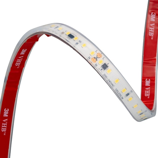 [TR15W67] Tira de LED AC220V PRO 15W/m 3000K 1700lm/W IP67 CRI80+ 20m/Rollo precio por metro