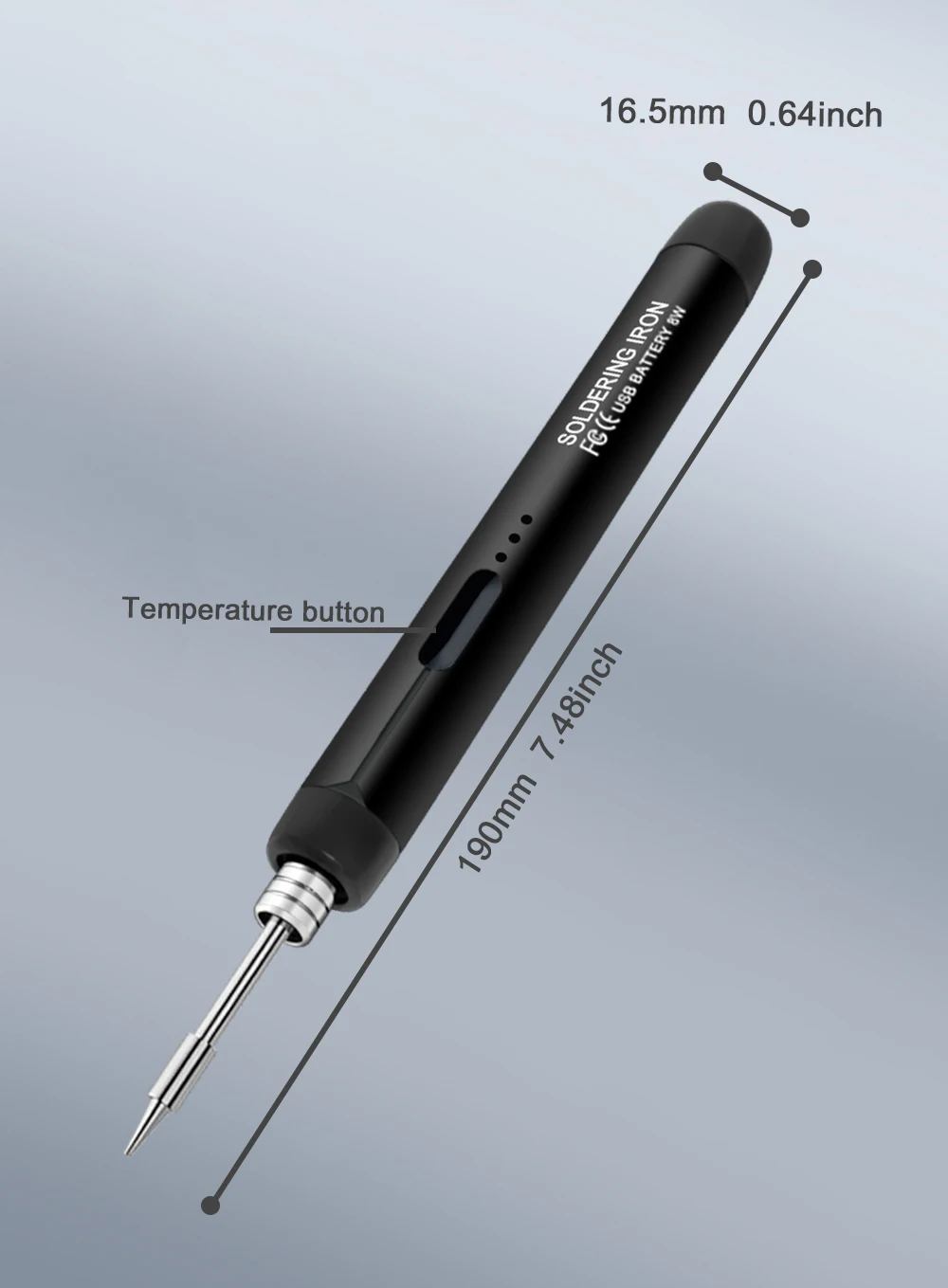[so003] Soldador de bateria con tres puntas