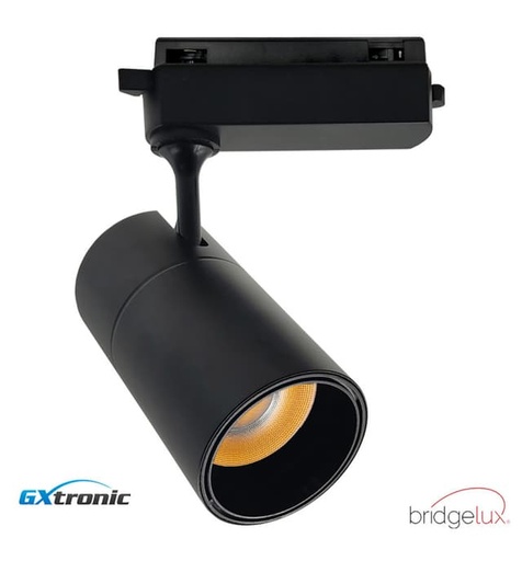 [91400] Foco LED 30W PARIS Negro Carril Monofásico | Chip Bridgelux | UGR11 | 24º
