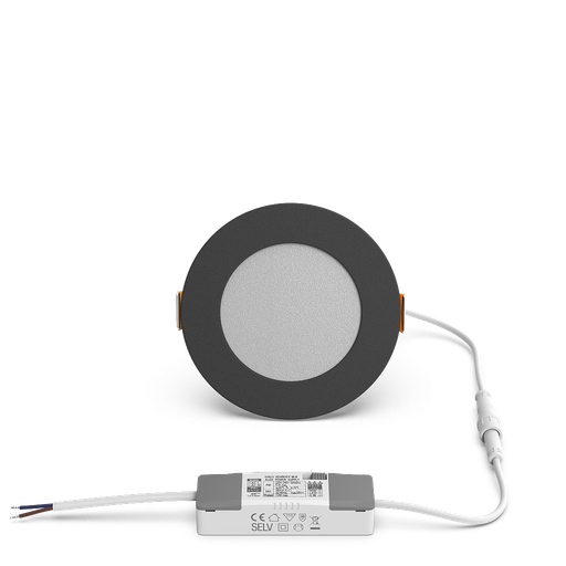 [80155] LED Slim Downlight - Luitbert 8W Negro