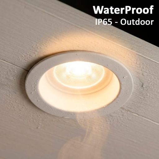 [91538] Foco empotrable LED 8W Ignífugo | Regulable TRIAC | 3CCT IP65 36º | Blanco