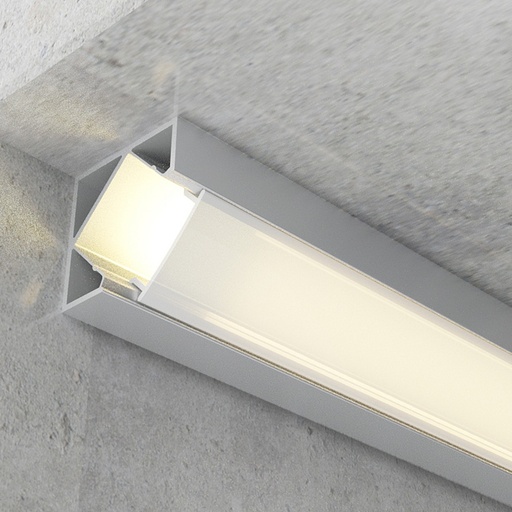 [FL1818] Perfil de Aluminio Esquina diamante 18x18mm - 2 Metros