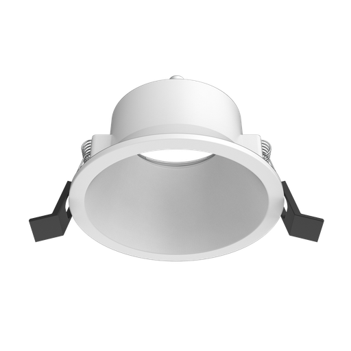 [80655] Aro circular profundo fijo DT009 para bombilla LED GU10 aluminio corte 75 Blanco