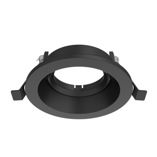 [81155] Aro circular profundo orientable DT011 para bombilla LED GU10 aluminio corte 75 Negro