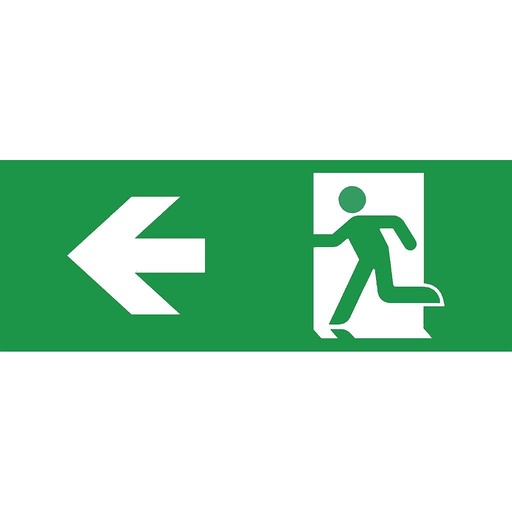 [07755] Cartel verde seal salida verde hacia izquierda para emergencia bulkhead