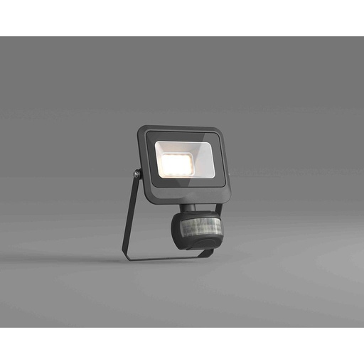 [28055] LED Floodlight 10W 4000K Negro - Kmpig Sensor