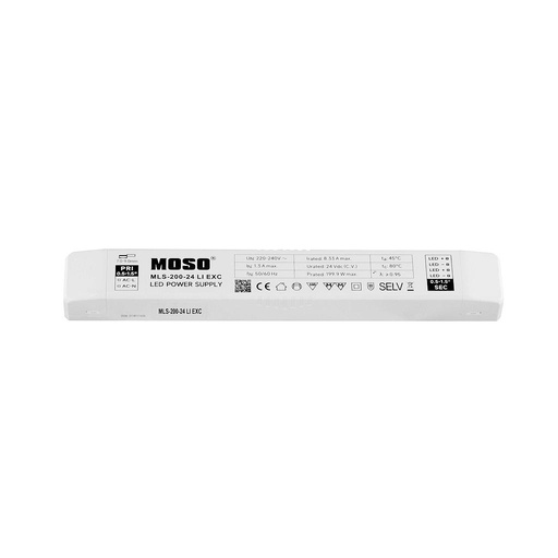 [MLS-200-24 LI EXC] MOSO® Fuente de Alimentación LED Serie MLS 220-240V, IP20, 24V 200W