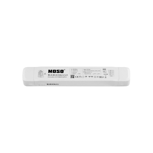 [MLS-80-24 DALI-2 LI] MOSO® Fuente de Alimentación LED Serie MLS DALI-2 220-240V, IP20, 24V 80W