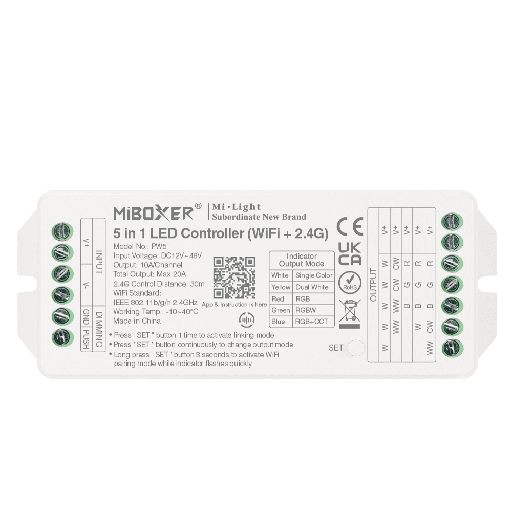 [20219] Controlador LED 5 en 1 WiFi 2.4G Máx. 20A (MiBoxer PW5)