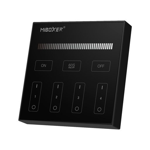 [22075] Mando RF para Controlador Regulador LED Monocolor 4 Zonas Negro MiBoxer B1