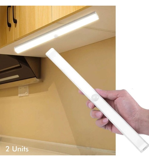 [JD91431] Pack 2 - Luz LED Magnética - Sensor de movimiento - Batería Litio - Recargable USB