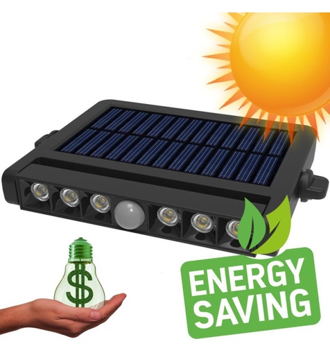 [91109] Aplique Foco Solar Orientable Led - 5W Chip - Sens