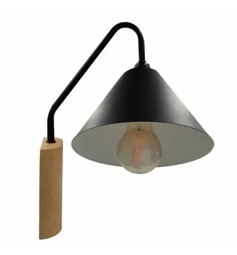 [91739] Aplique LED Negro - LERUM - Para E27 LED