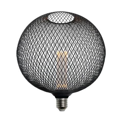 [91753] Bombilla circular E27 4w negro