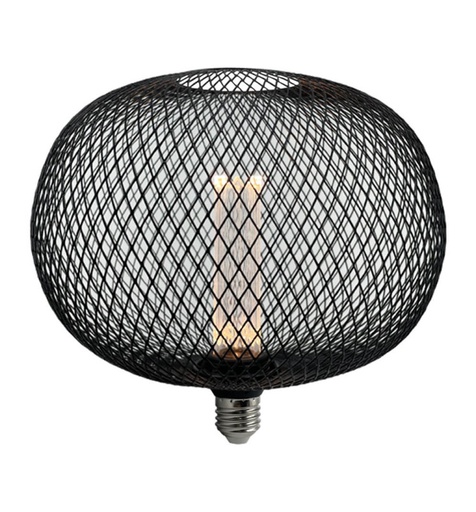 [91853] bombilla circular e27 negro