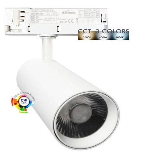 [91711-cct] Foco LED 40W - 26W NEW MAYA Blanco Carril TRIFSIC cct