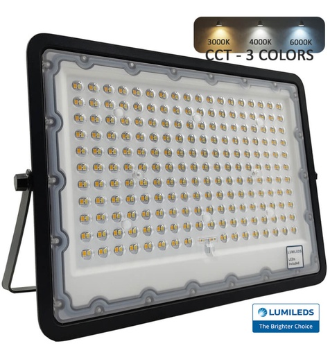 [fl200w-cct] Foco Proyector LED 200W NEW BLACK CCT COLOR